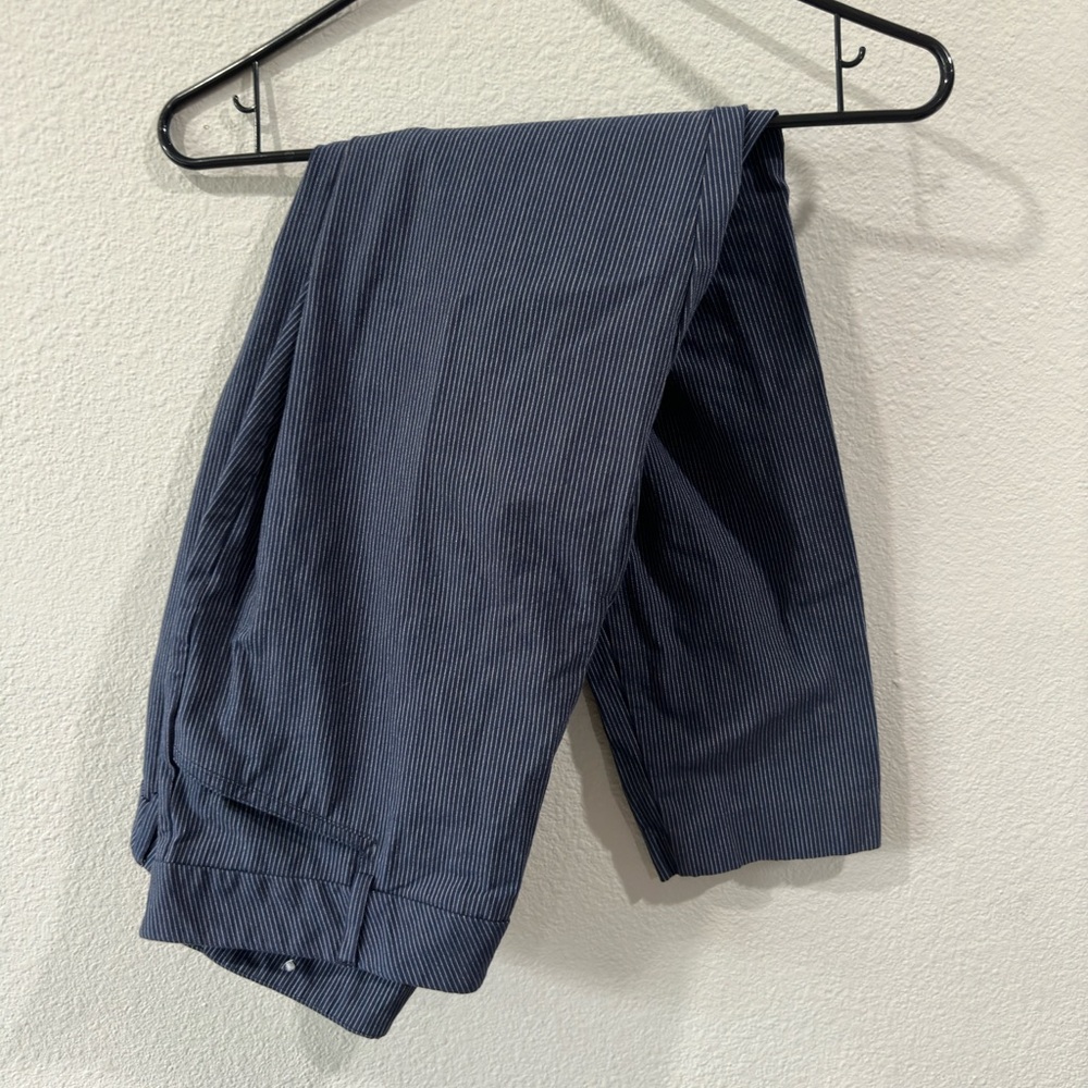 Maurice’s blue and white striped dress pants